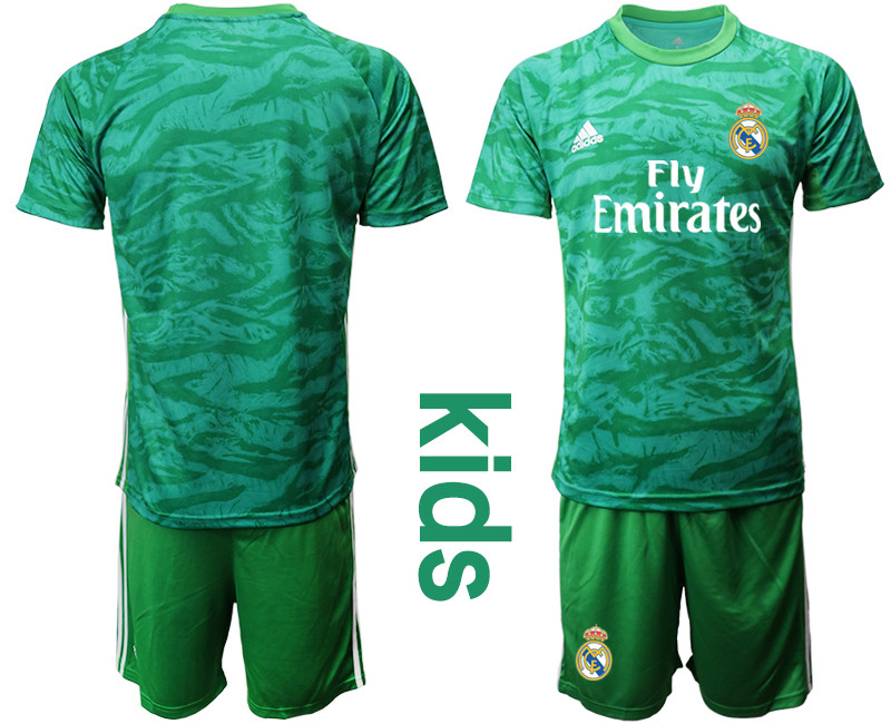 2019 20 Real Madrid Green Youth Goalkeeper Soccer Jersey