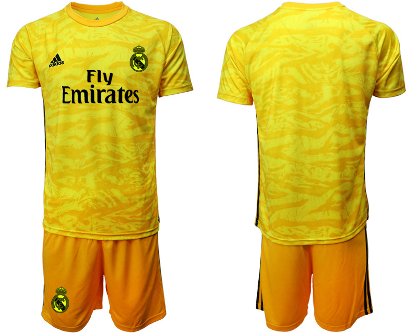 2019 20 Real Madrid Yellow Goalkeeper Soccer Jersey