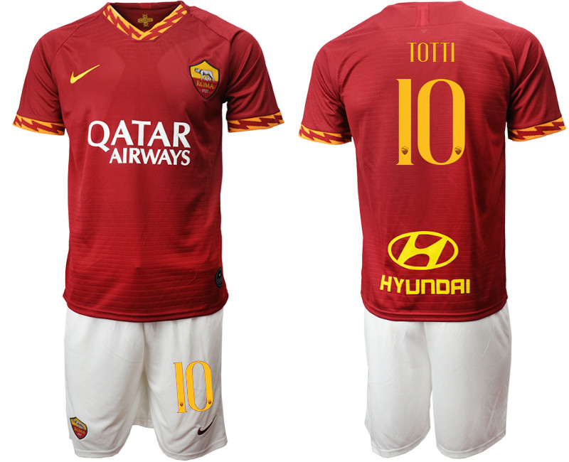 2019 20 Roma 10 TOTTI Home Soccer Jersey