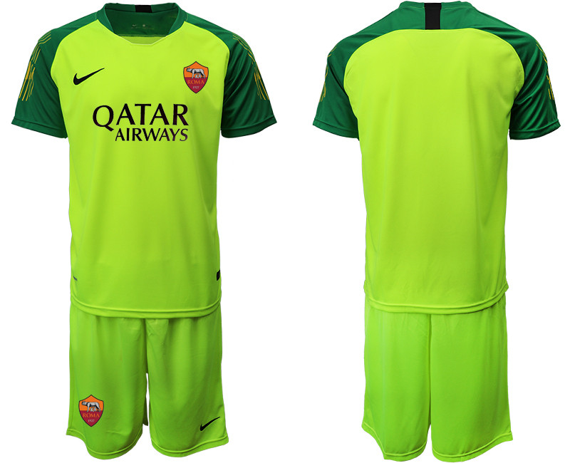 2019 20 Roma Green Goalkeeper Soccer Jersey