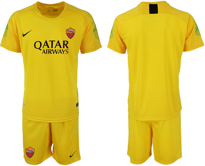 2019 20 Roma Yellow Goalkeeper Soccer Jersey