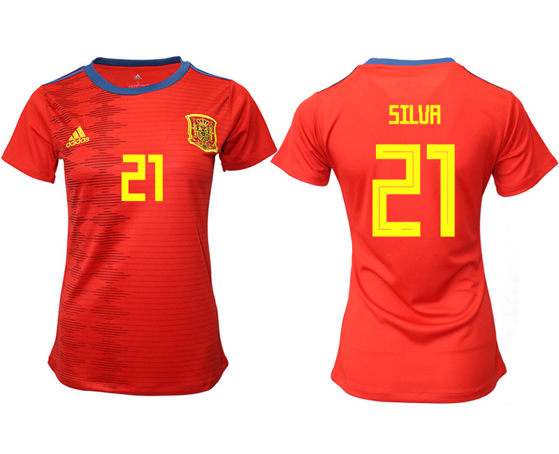 2019 20 Spain 21 SILUA Home Women Soccer Jersey