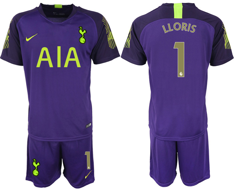 2019 20 Tottenham Hotspur 1 LLORIS Football Club Fluorescent Purple Goalkeeper Soccer Jersey