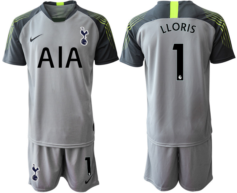 2019 20 Tottenham Hotspur 1 LLORIS Football Club Gray Goalkeeper Soccer Jersey