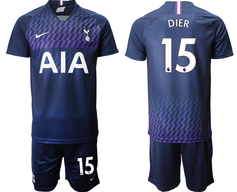 2019 20 Tottenham Hotspur 15 DIER Away Soccer Jersey