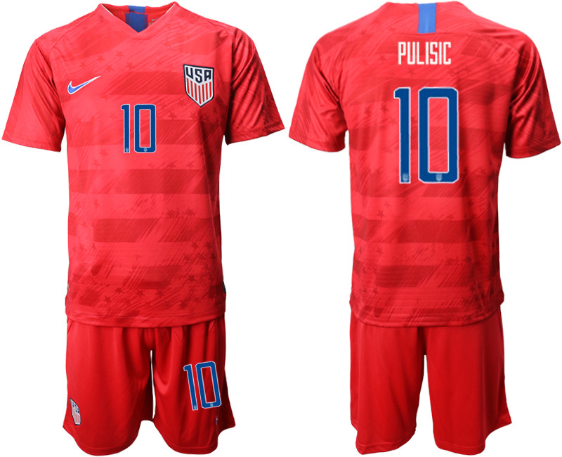 2019 20 USA 10 PULISIC Away Soccer Jersey