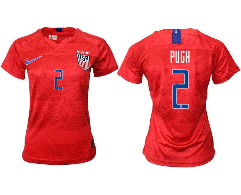 2019 20 USA 2 PUGH Away Women Soccer Jersey