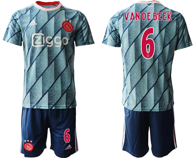 2020 21 AFC Ajax 6 VANDE BEEK Away Soccer Jersey