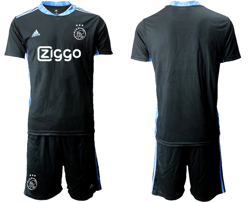 2020 21 AFC Ajax Black Goalkeeper Soccer Jersey