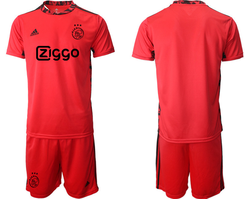 2020 21 AFC Ajax Red Goalkeeper Soccer Jersey