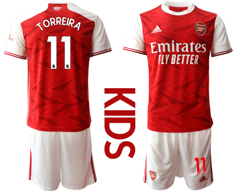2020 21 Arsenal 11 TORREIRA Youth Home Soccer Jersey