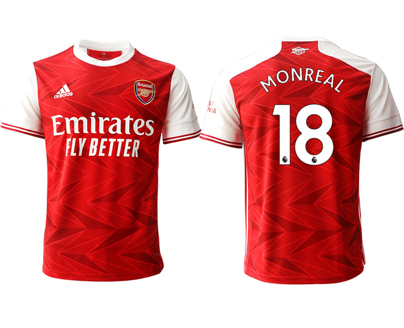 2020 21 Arsenal 18 MONREAL Home Thailand Soccer Jersey