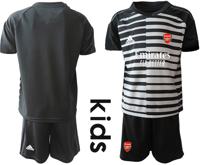 2020 21 Arsenal Black Youth Goalkeeper Soccer Jersey