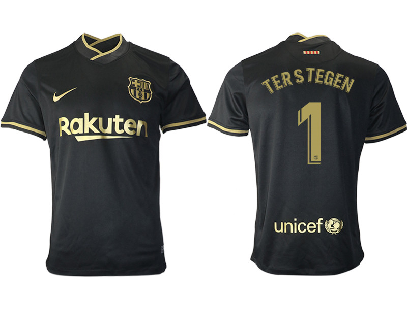 2020 21 Barcelona 1 TERS TEGEN Away Thailand Soccer Jersey