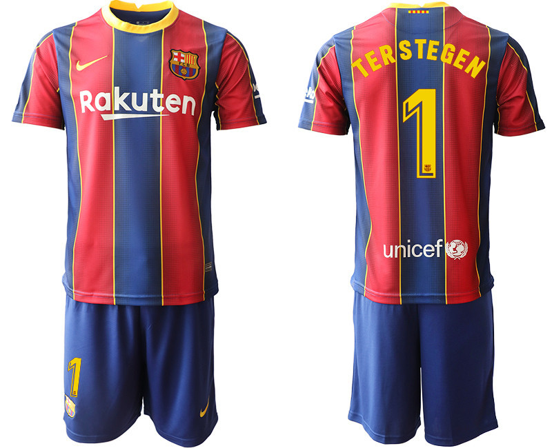 2020 21 Barcelona 1 TERSTEGEN Home Soccer Jersey