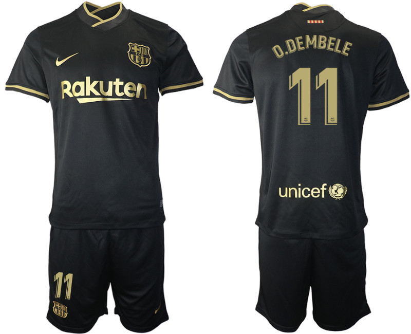 2020 21 Barcelona 11 O.DEMBELE Away Soccer Jersey