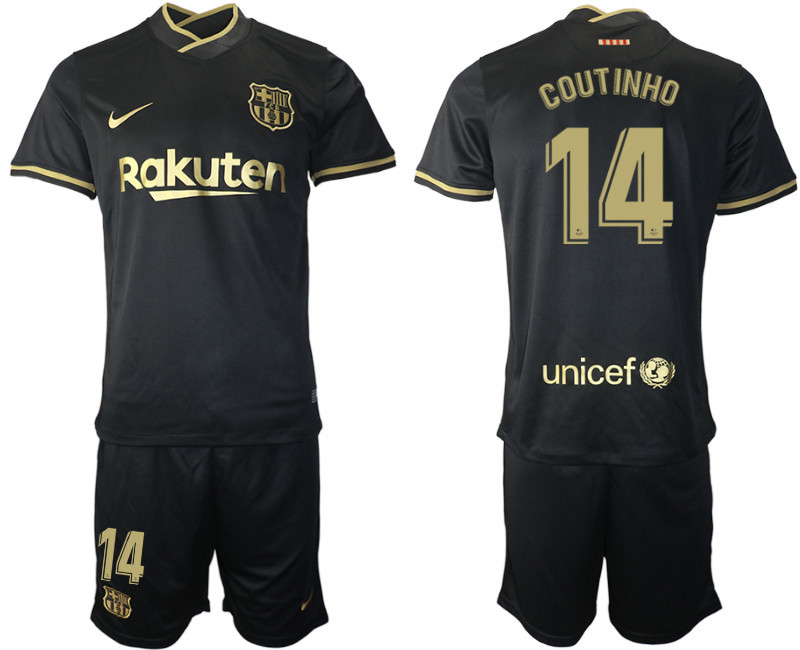 2020 21 Barcelona 14 COUTINHO Away Soccer Jersey