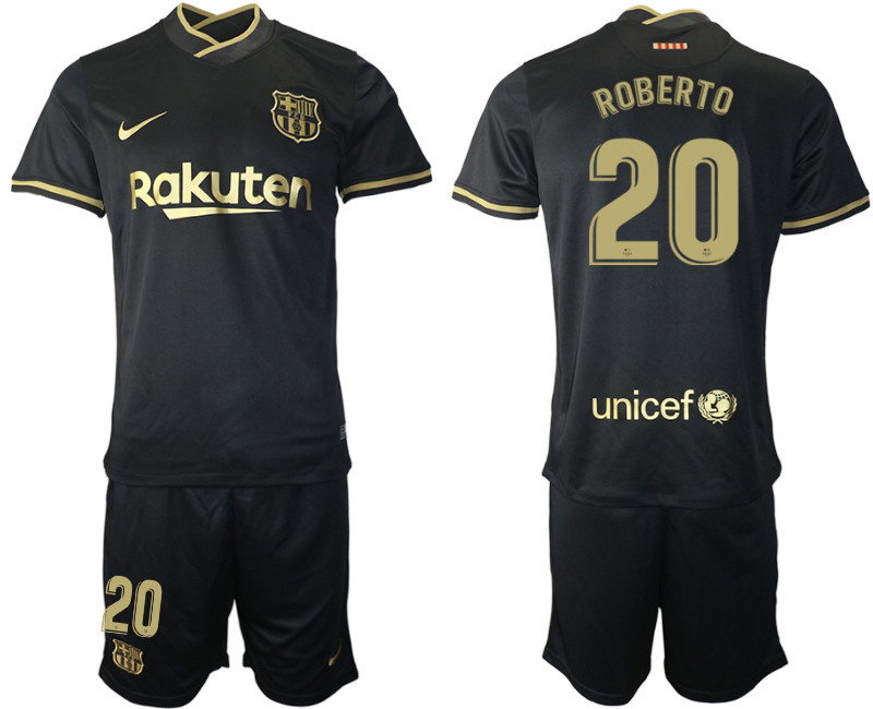 2020 21 Barcelona 20 ROBERTO Away Soccer Jersey