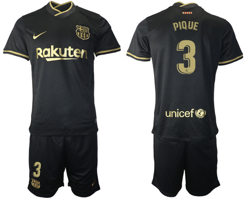 2020 21 Barcelona 3 PIQUE Away Soccer Jersey