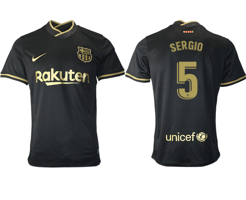 2020 21 Barcelona 5 SERGIO Away Thailand Soccer Jersey