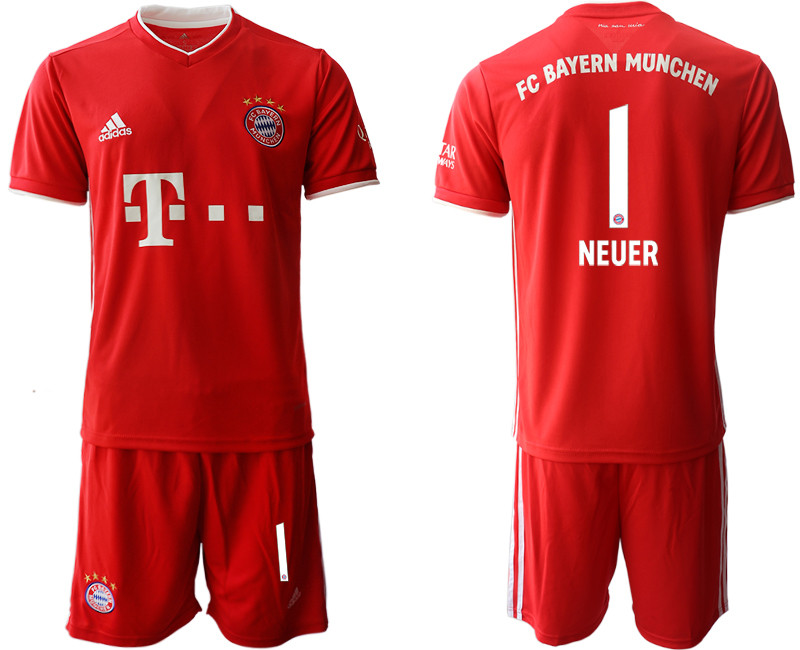 2020 21 Bayern Munich 1 NEUER Home Soccer Jersey