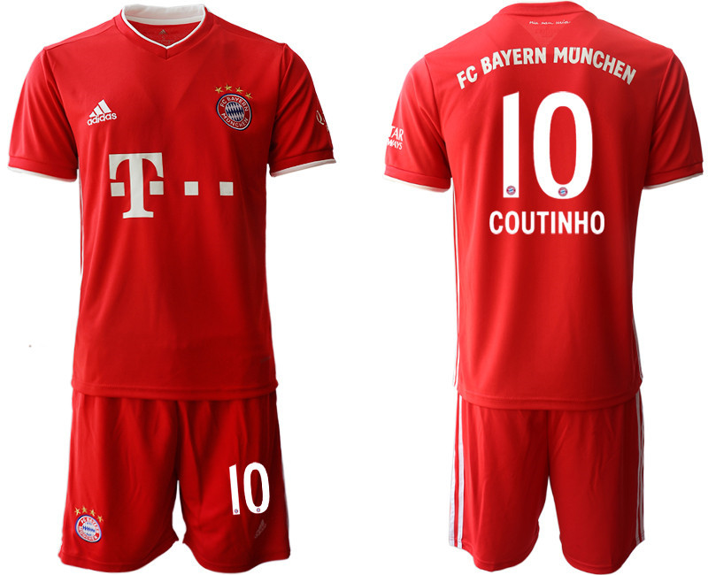 2020 21 Bayern Munich 10 COUTINHO Home Soccer Jersey