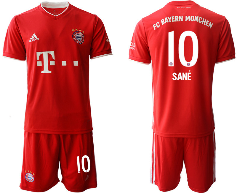 2020 21 Bayern Munich 10 SANE Home Soccer Jersey
