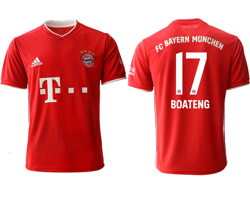 2020 21 Bayern Munich 17 BOATENG Home Thailand Soccer Jersey