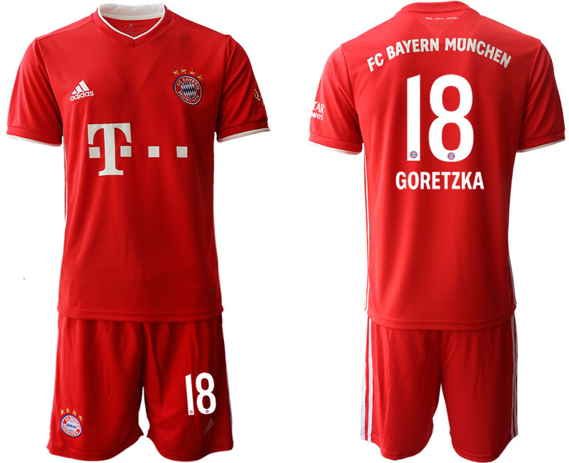 2020 21 Bayern Munich 18 GORETZKA Home Soccer Jersey