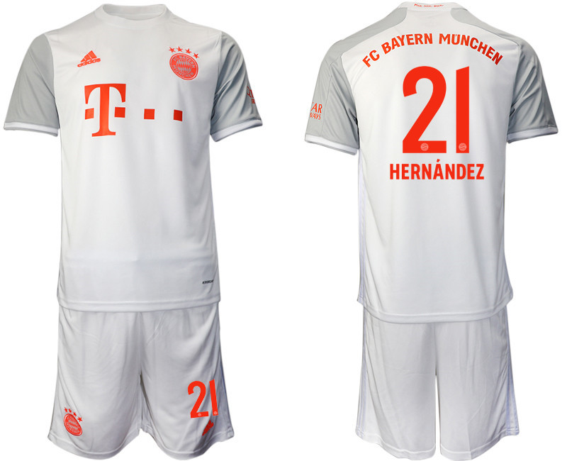 2020 21 Bayern Munich 21 HERNANDEZ Away Soccer Jersey