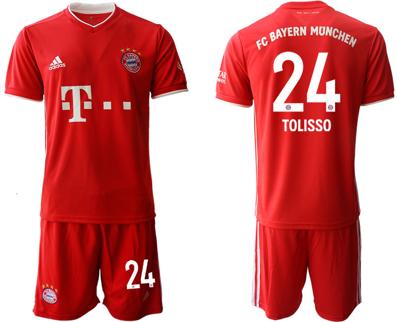 2020 21 Bayern Munich 24 TOLISSO Home Soccer Jersey