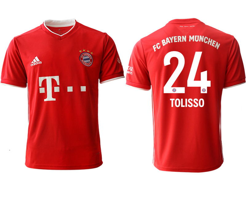 2020 21 Bayern Munich 24 TOLISSO Home Thailand Soccer Jersey