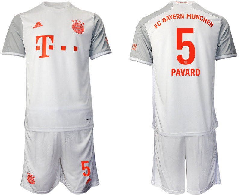 2020 21 Bayern Munich 5 PAVARD Away Soccer Jersey