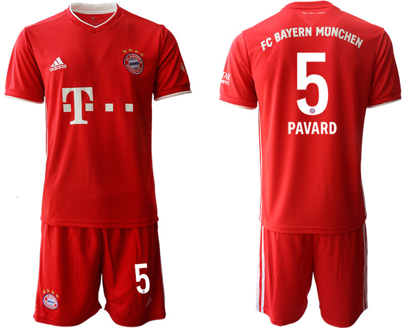 2020 21 Bayern Munich 5 PAVARD Home Soccer Jersey
