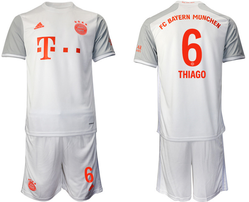 2020 21 Bayern Munich 6 THIAGO Away Soccer Jersey