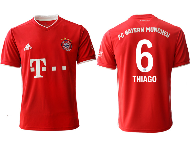 2020 21 Bayern Munich 6 THIAGO Home Thailand Soccer Jersey
