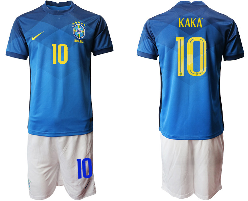 2020 21 Brazil 10 KAKA Away Soccer Jersey