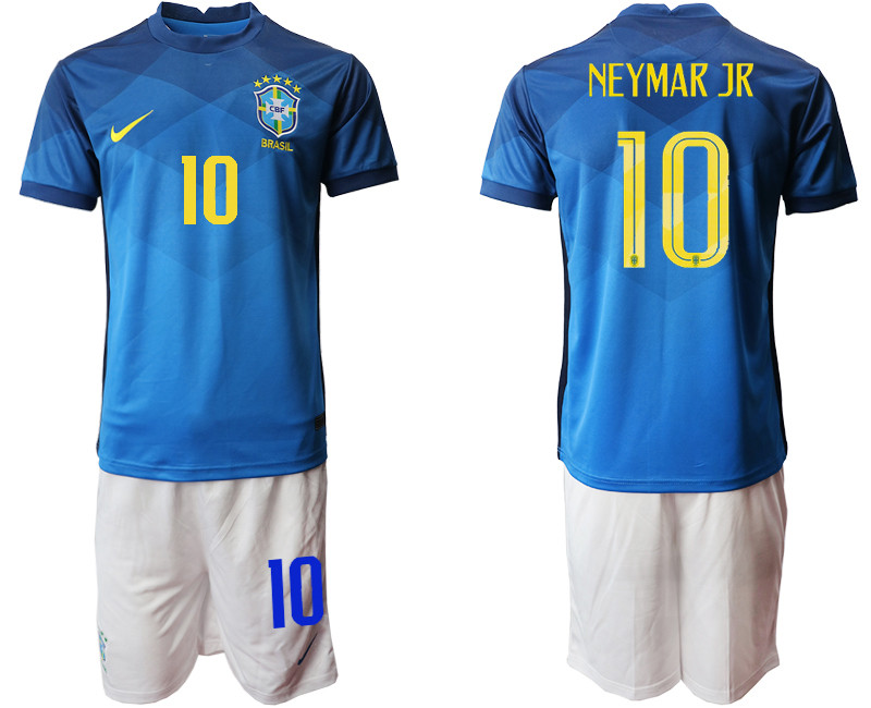 2020 21 Brazil 10 NEYMAR JR Away Soccer Jersey