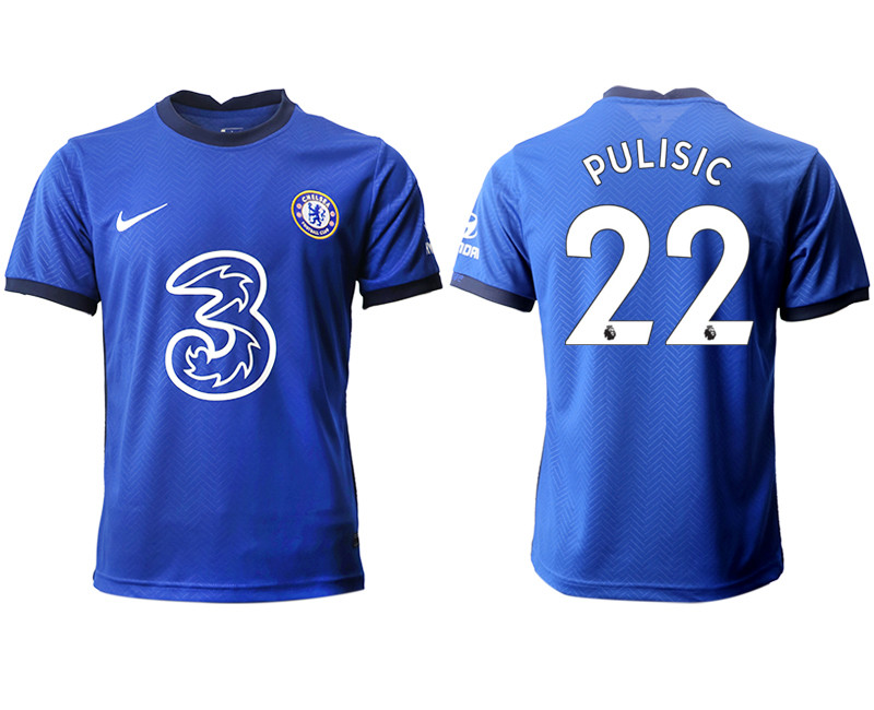 2020 21 Chelsea 22 PULISIC Home Thailand Soccer Jersey