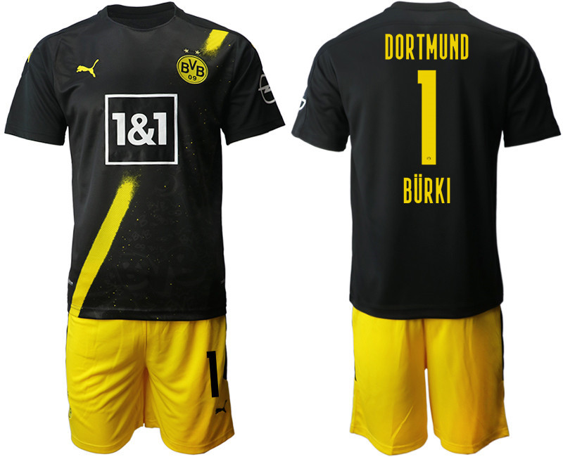 2020 21 Dortmund 1 BURKI Away Soccer Jersey
