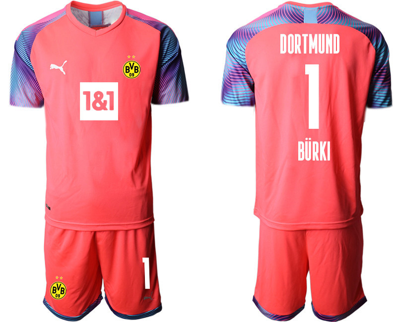 2020 21 Dortmund 1 BURKI Pink Goalkeeper Soccer Jersey