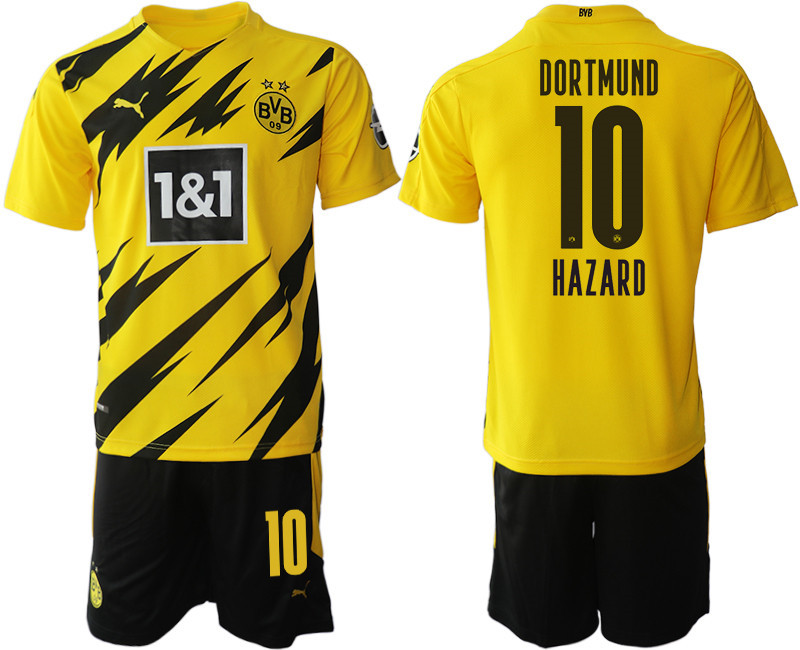 2020 21 Dortmund 10 HAZARD Home Soccer Jersey