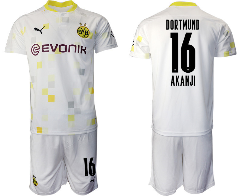 2020 21 Dortmund 16 AKANJI Third Away Soccer Jersey