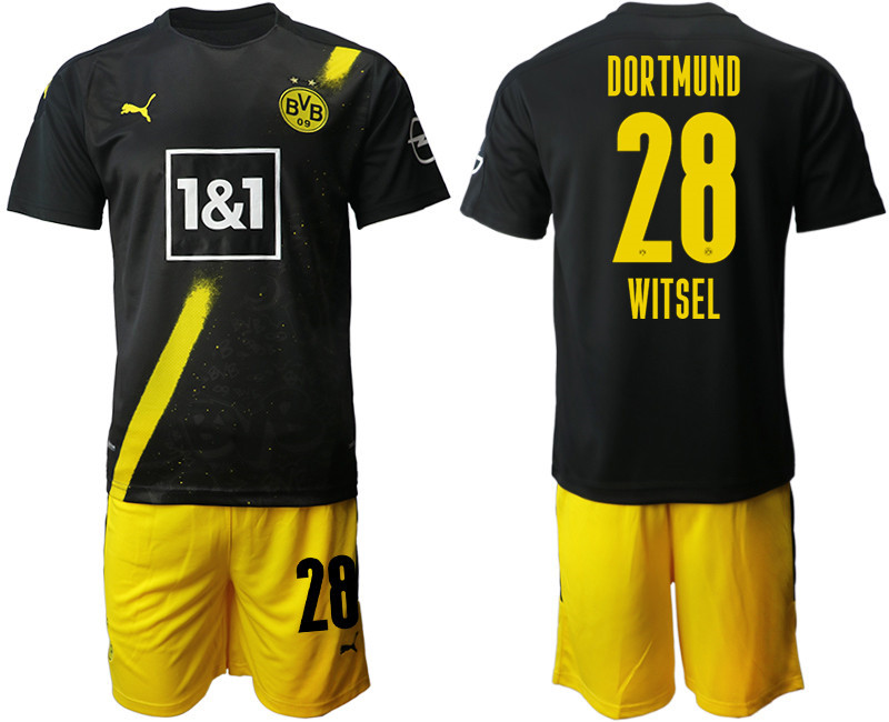 2020 21 Dortmund 28 WITSEL Away Soccer Jersey