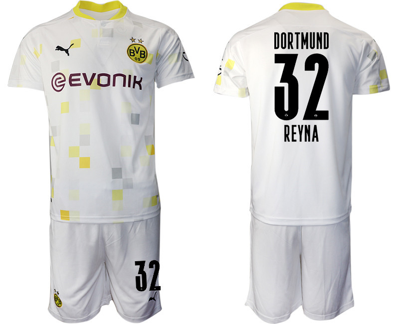 2020 21 Dortmund 32 REYNA Third Away Soccer Jersey