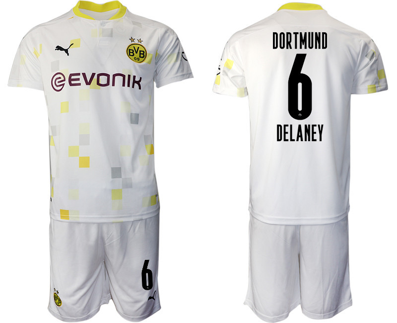 2020 21 Dortmund 6 DELANEY Third Away Soccer Jersey