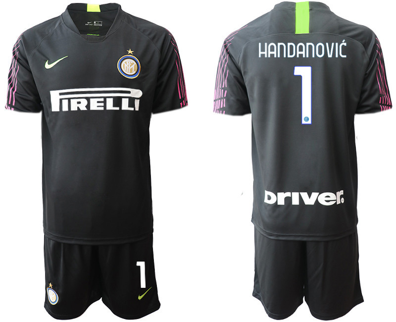 2020 21 Inter Milan 1 HANDANOVIC Black Goalkeeper Soccer Jerseys