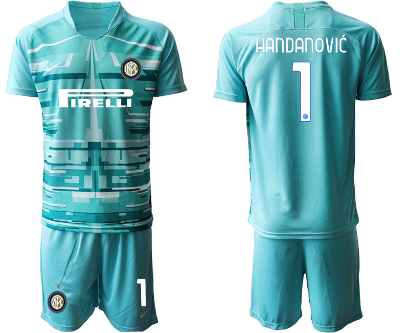 2020 21 Inter Milan 1 HANDANOVIC Blue Goalkeeper Soccer Jerseys