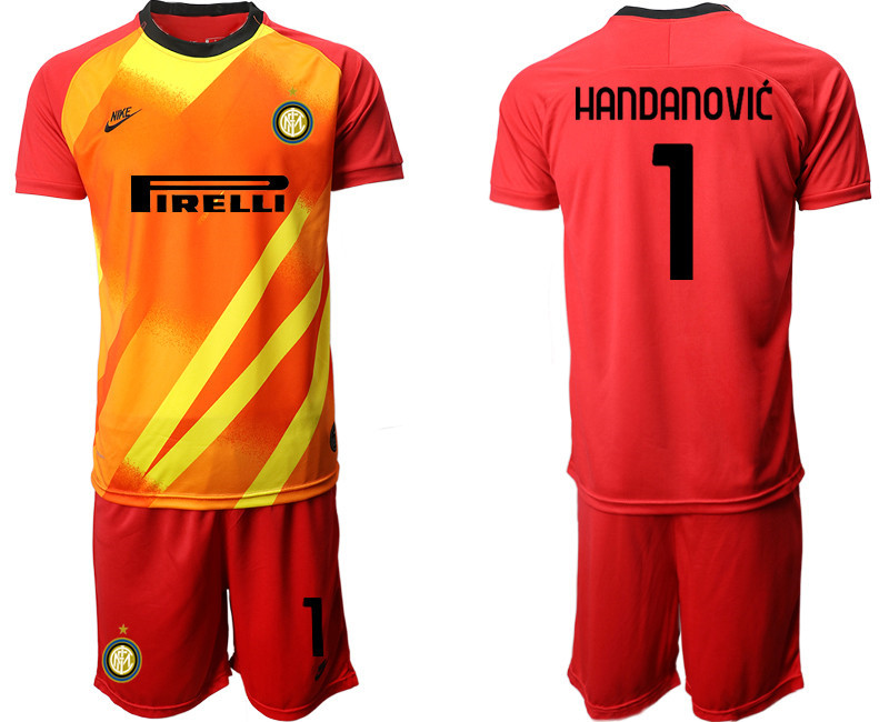 2020 21 Inter Milan 1 HANDANOVIC Red Goalkeeper Soccer Jersey