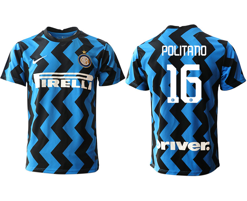 2020 21 Inter Milan 16 POLITANO Home Thailand Soccer Jersey